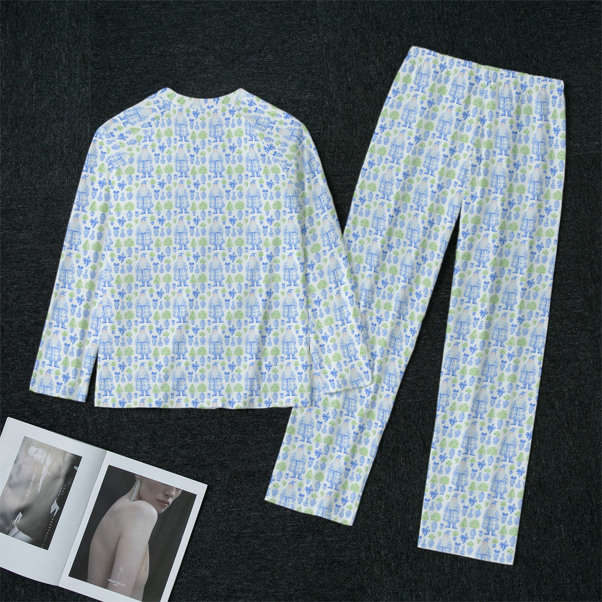 Grandmillenial Santa Women's Raglan Sleeve Pajamas