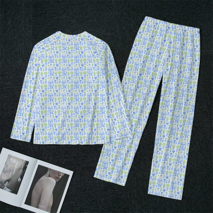 Grandmillenial Santa Women's Raglan Sleeve Pajamas