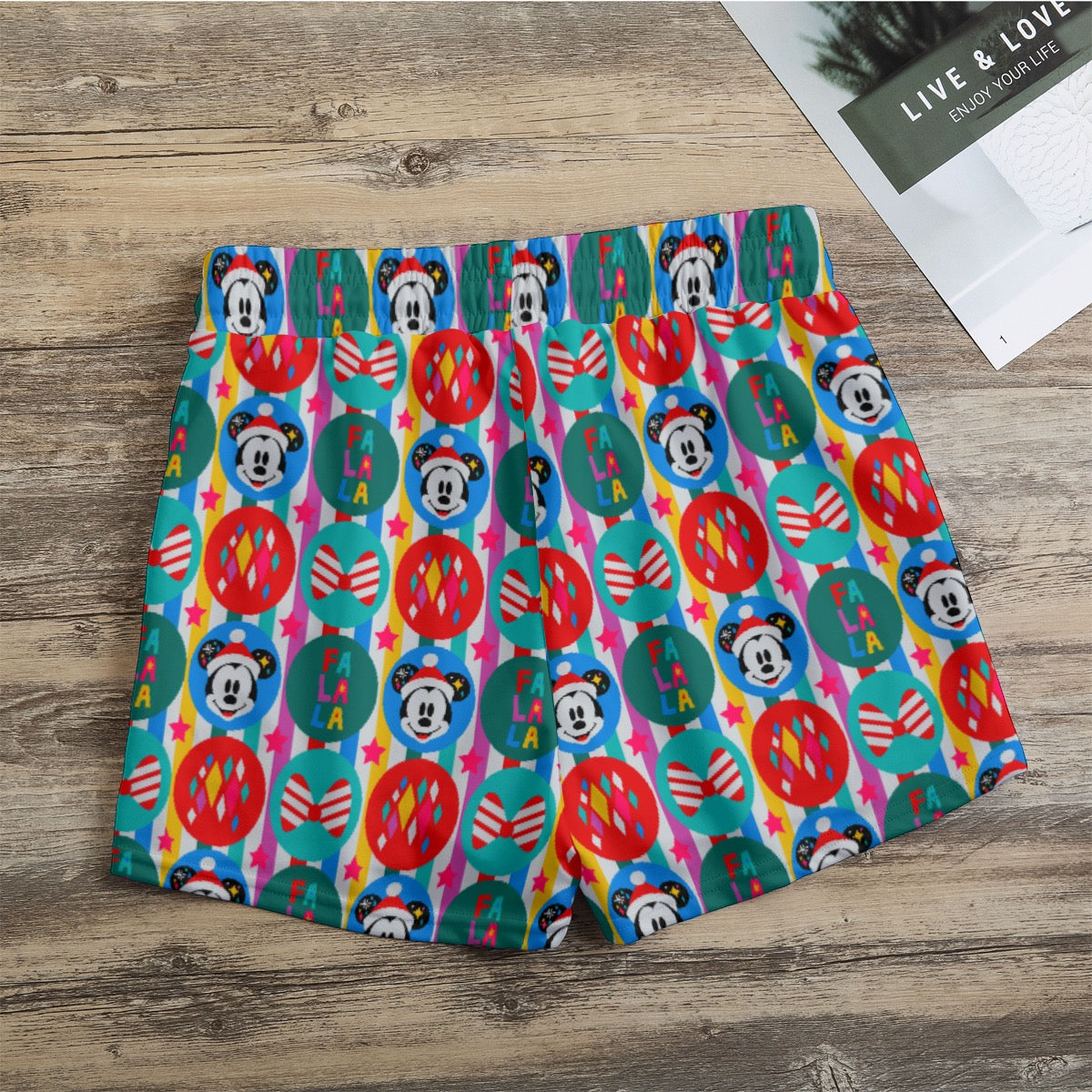 Retro Christmas Stripe Women's Casual Shorts