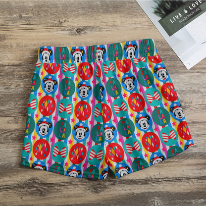 Retro Christmas Stripe Women's Casual Shorts