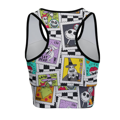 NBC Checkered Stamps Women's Sports Bra|210GSM