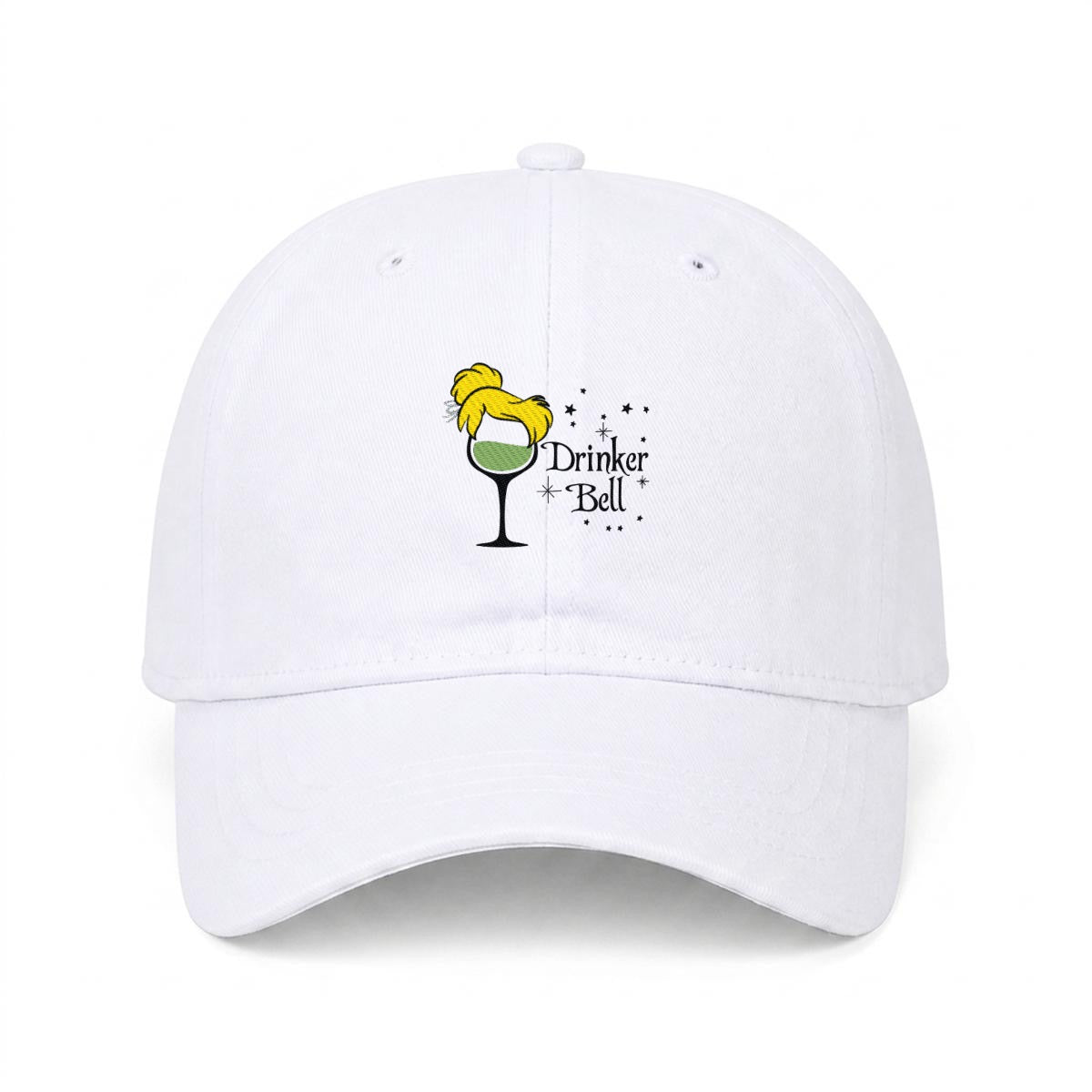 Drinker Bell Embroidered Soft-Crown Flat Cap