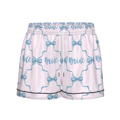 Bride [pink] Women's Pajama Set With Short Sleeve