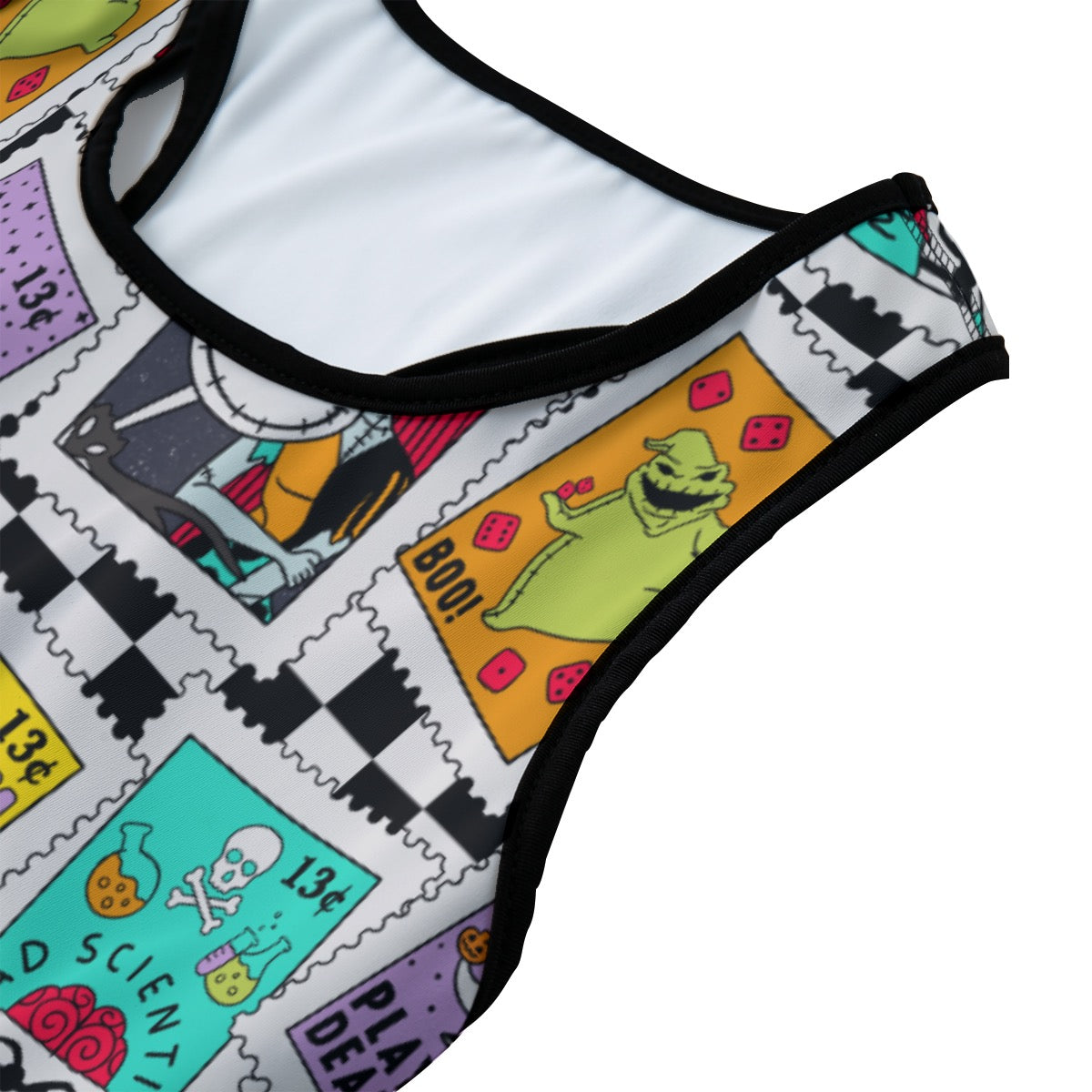 NBC Checkered Stamps Women's Sports Bra|210GSM