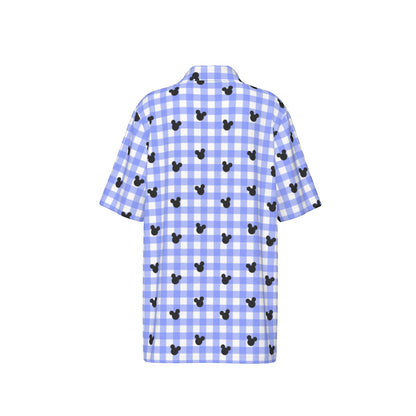 Bright Blue Gingham Boys Polo Collar Jersey |210GSM