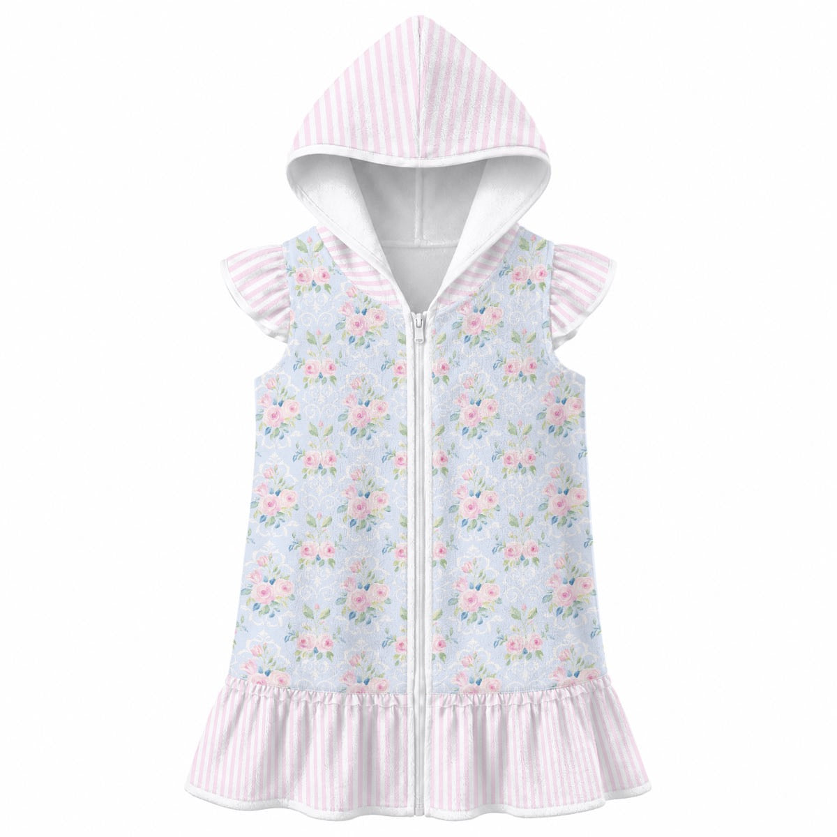 Rose Girls' Hooded Beach Cover-Up