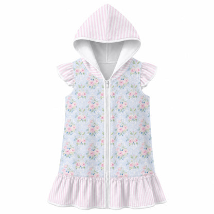 Rose Girls' Hooded Beach Cover-Up