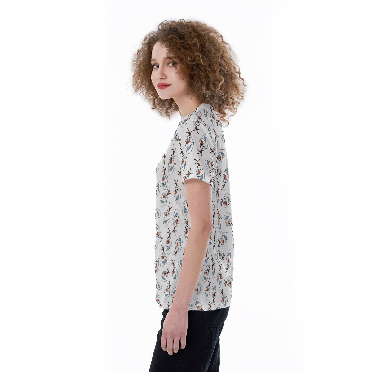 Snowman V-neck Women's T-shirt