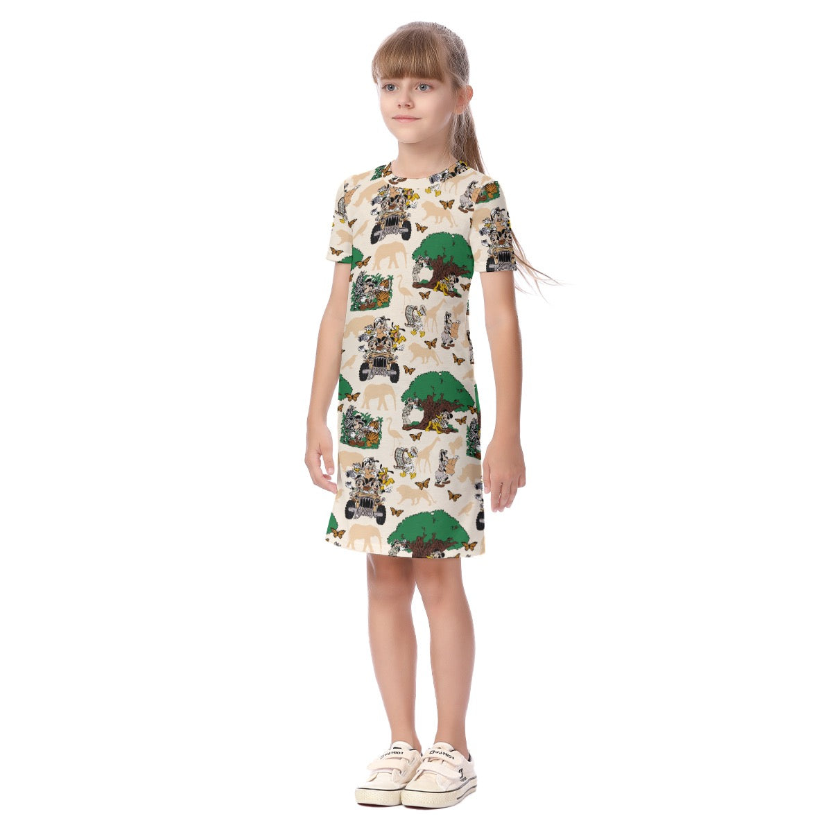 Safari Friends Kid's Short Sleeve Dress