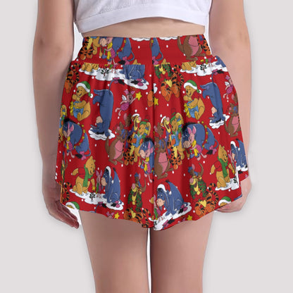 Festive Winnie and Friends Girls' Sports Culottes