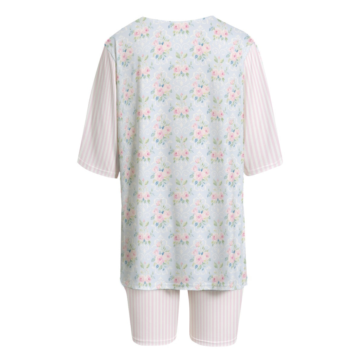 Rose Women's T-shirt Set With Short Sleeve