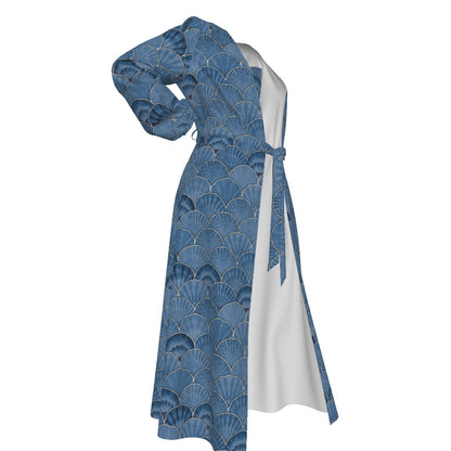 Shells Women's Lace-up Chiffon Robe