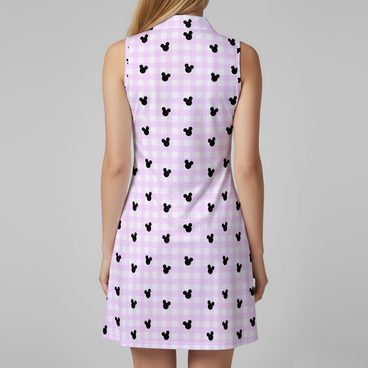 Bright Pink Gingham Women’s Sports Dress Set