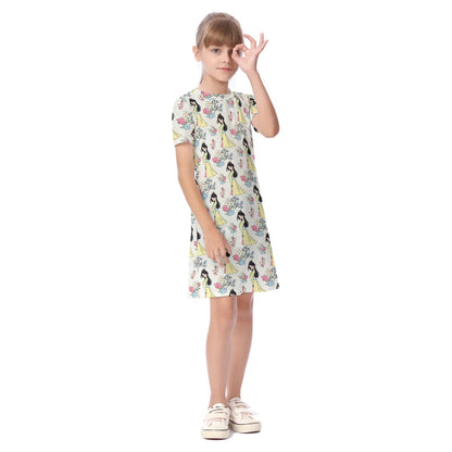 The Honorable Princess [smaller print] Kid's Short Sleeve Dress
