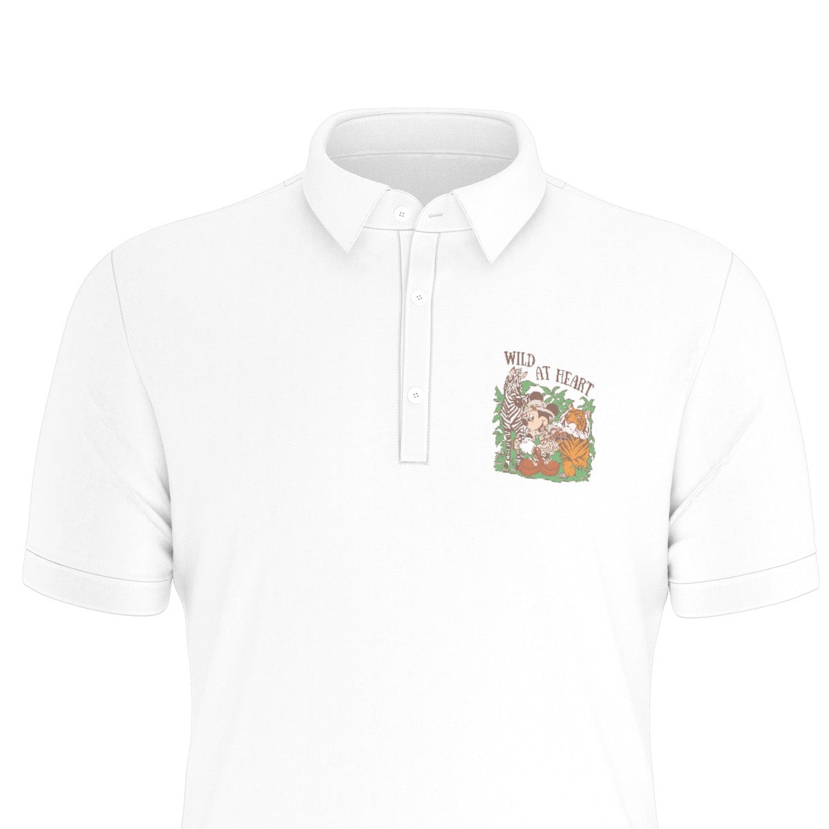 Wild at Heart Safari Men's Stretch Collar Polo Shirt