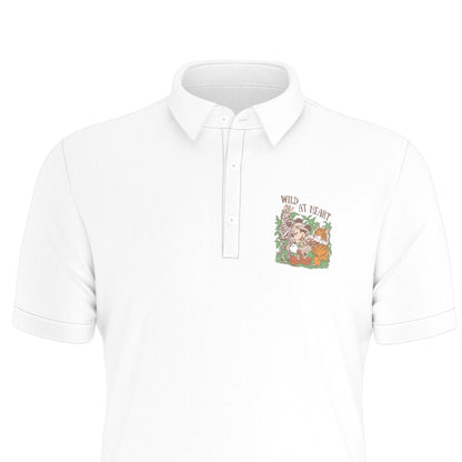 Wild at Heart Safari Men's Stretch Collar Polo Shirt