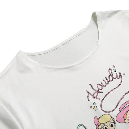 Pink Girl Toys Women's T-shirt Set With Short Sleeve
