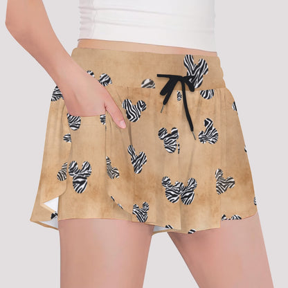 Natural Zebra MM Girls' Sports Culottes