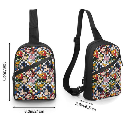 Checkered Friends chest bag
