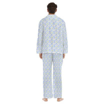 Grandmillenial Santa Men's Lapel Pajama Set