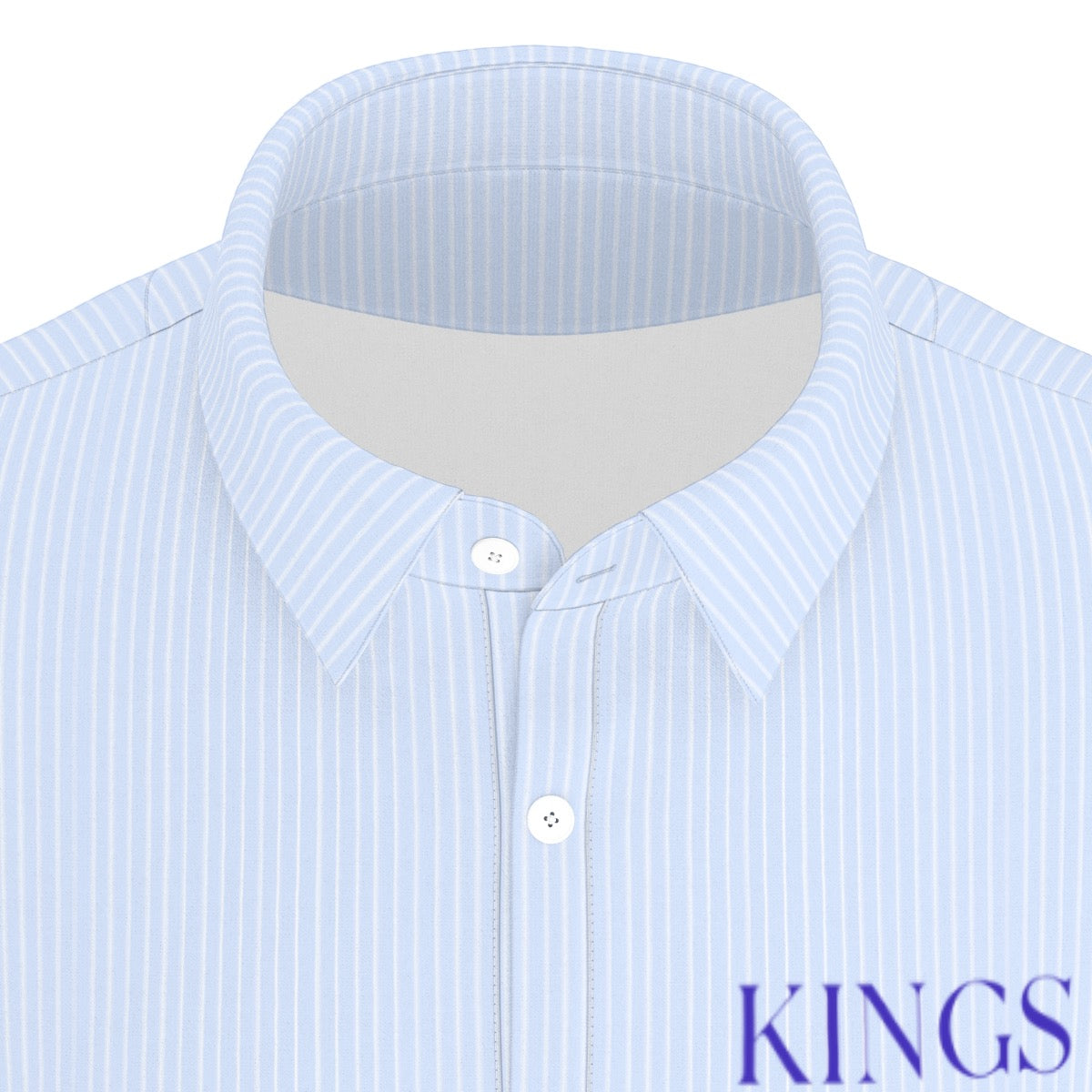 Blue Stripe Kings Men's Stretch Collar Polo Shirt