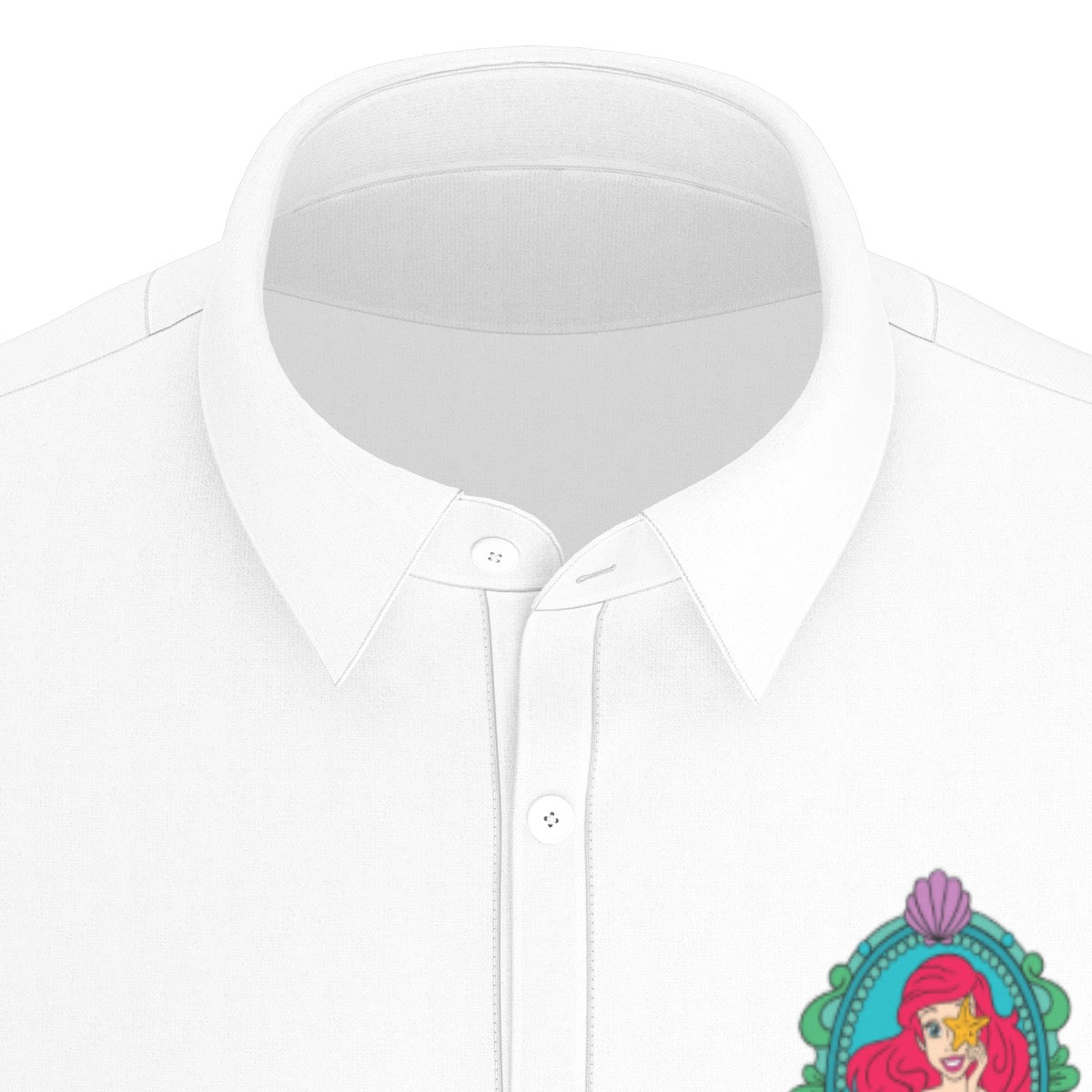 Mermaid Frame Men's Stretch Collar Polo Shirt