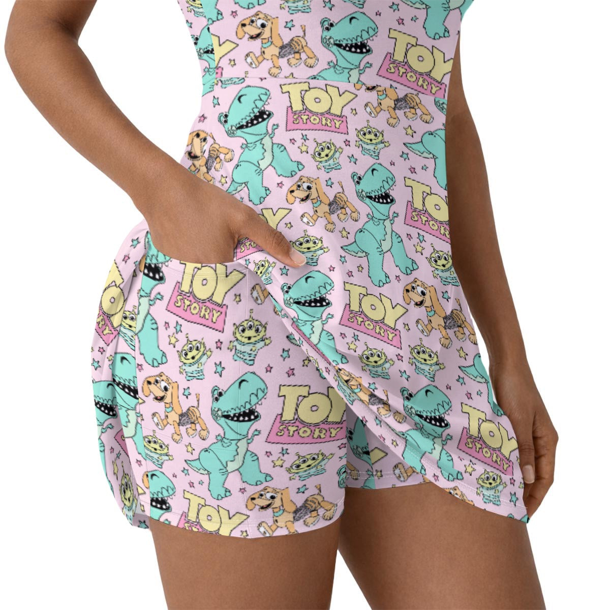 Pink Toys Women’s Athletic Dress With Built‑In Shorts