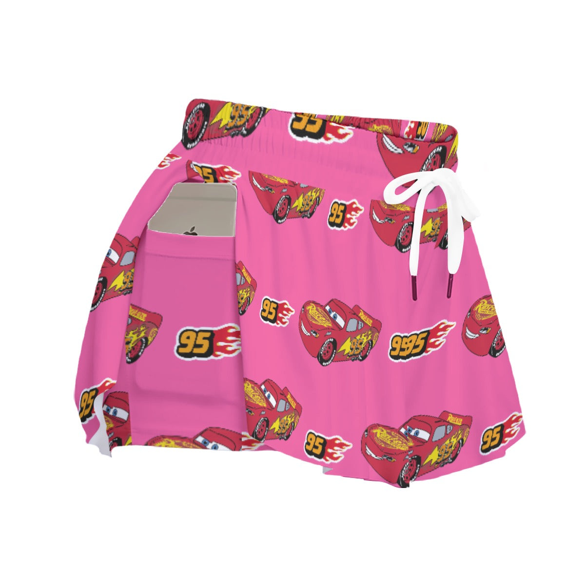 Pink Cars Women's Sport Skorts With Pocket
