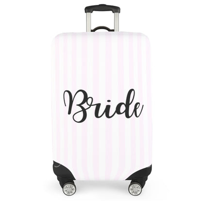 Striped Bride Print Luggage Cover
