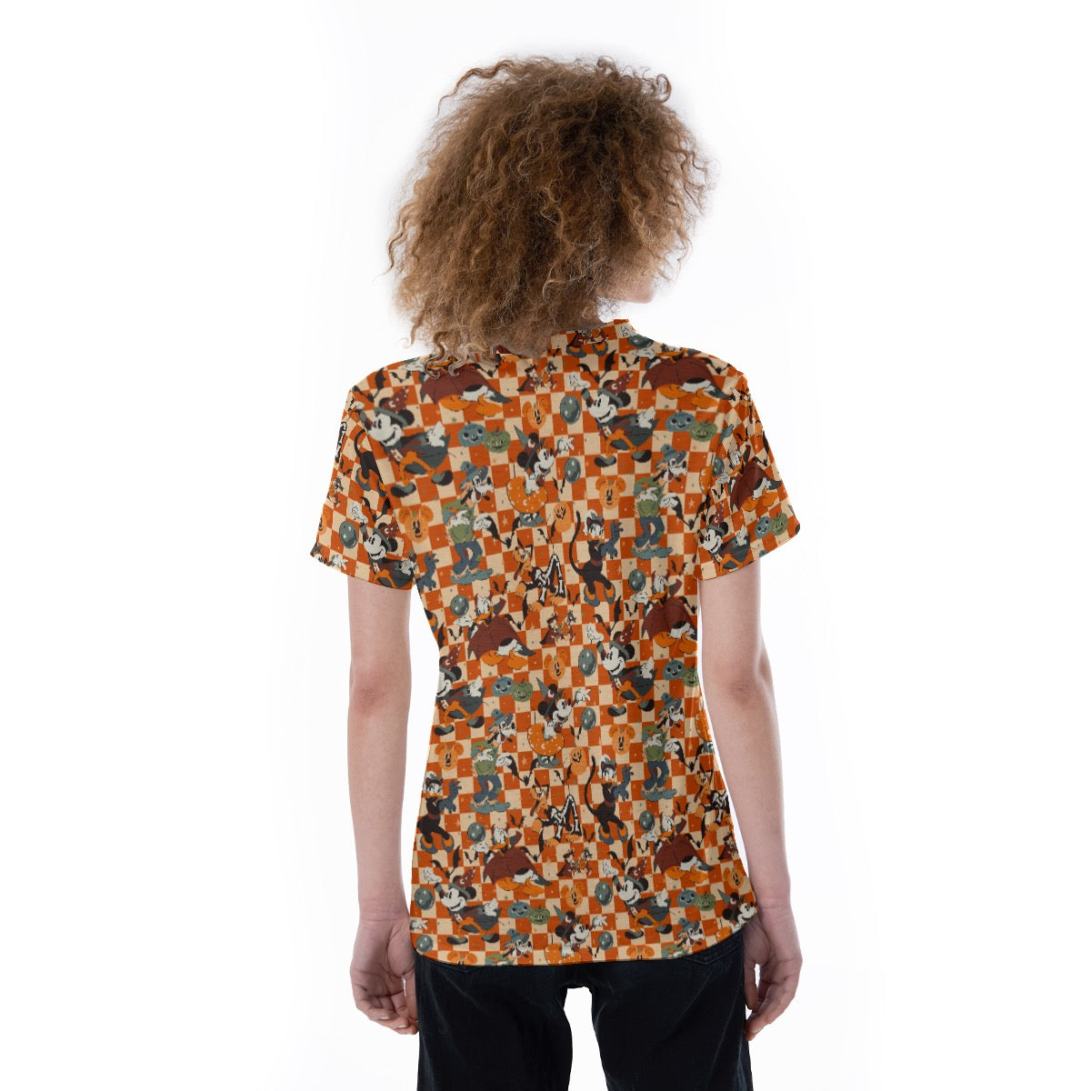 Vintage Halloween Friends V-neck Women's T-shirt