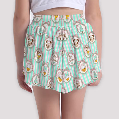 Mint Christmas Friends Girls' Sports Culottes