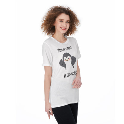 Hang in There Women's O-Neck T-Shirt|180 GSM Jersey
