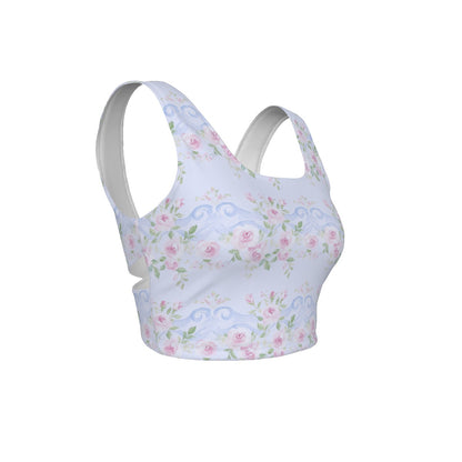 Grandmillenial Roses Women's Back Cross Sports Bra