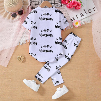 Warriors Kids' Casual Top and Pants Set