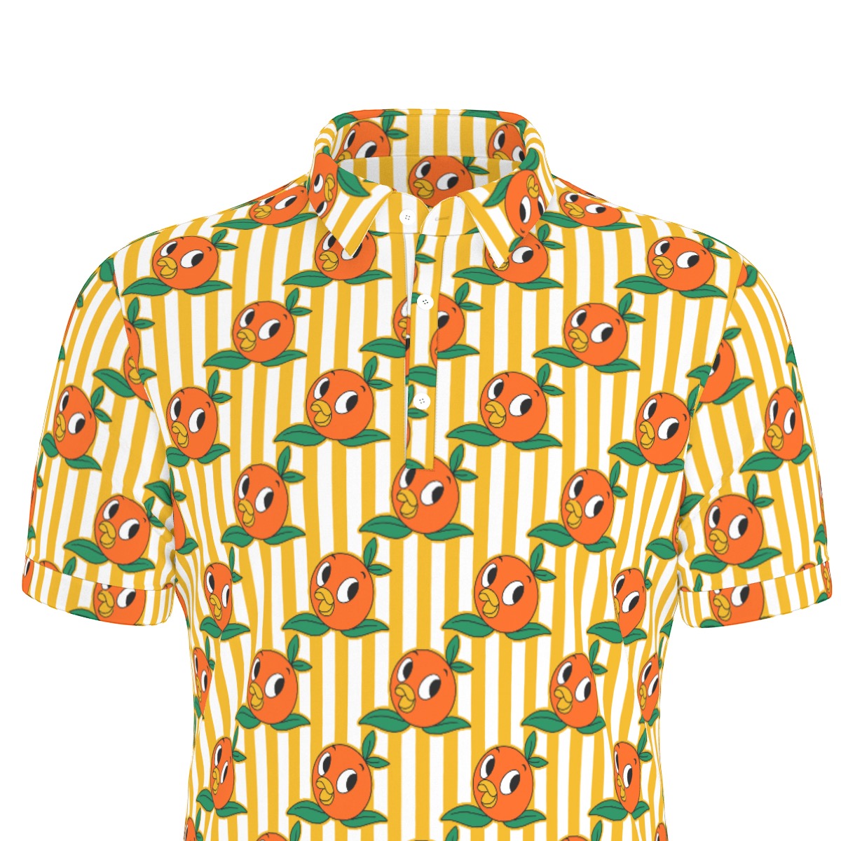 Striped Birdie Men's Stretch Collar Polo Shirt