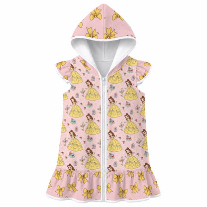 The Beautiful Princess Girls' Hooded Beach Cover-Up