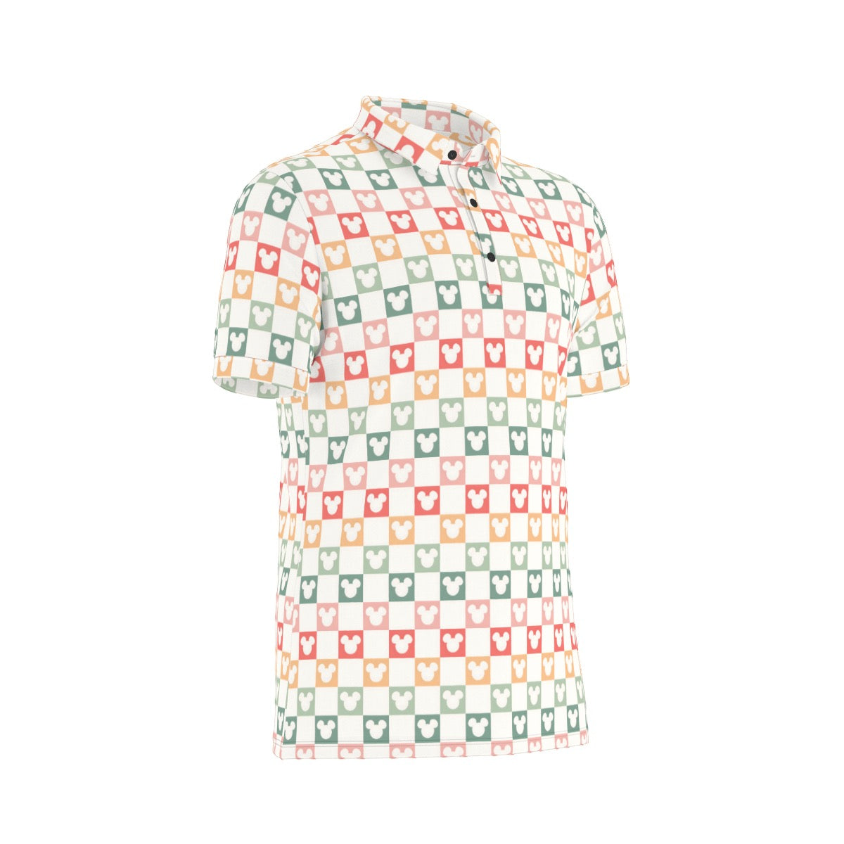Colorful Check MM Men's Stretch Collar Polo Shirt