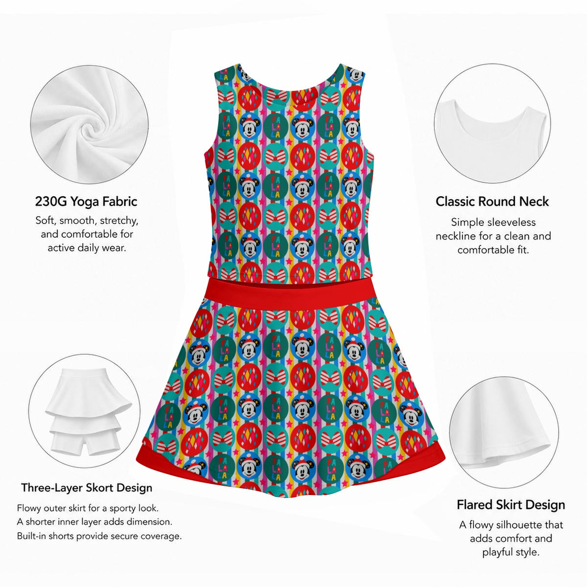 Christmas Icons Women's Sports Tank & Skort Set