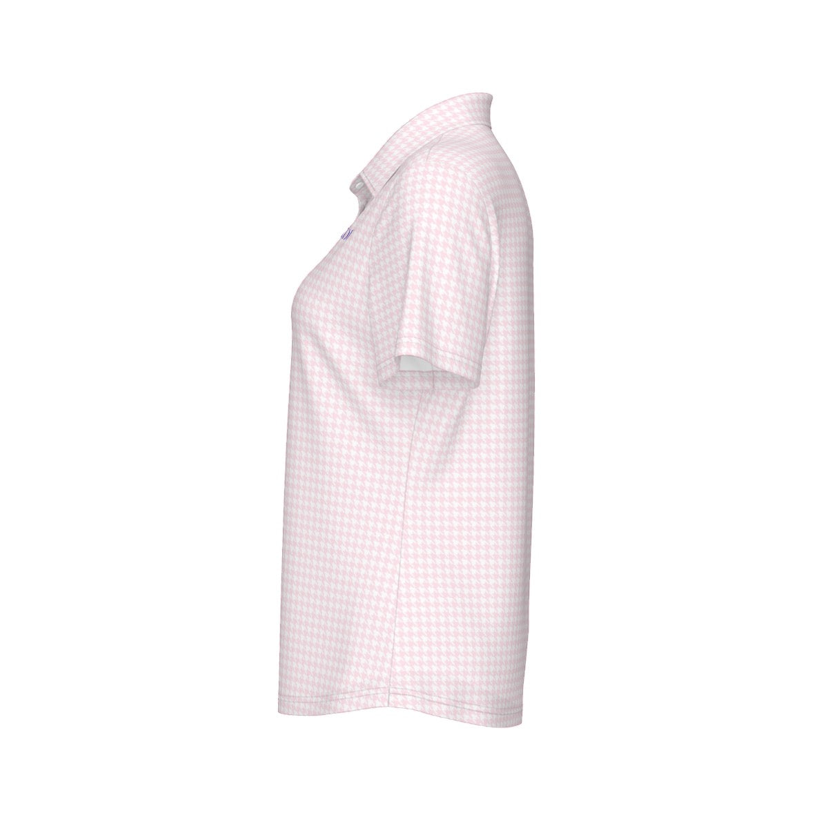 Pink Herringbone Roll Tide Women's Sports Polo Shirt