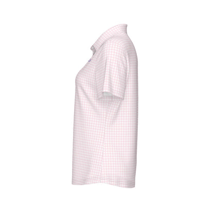 Pink Herringbone Roll Tide Women's Sports Polo Shirt