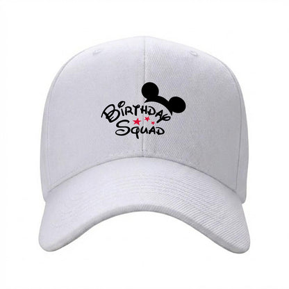 Birthday Squad Curved Brim Baseball Cap