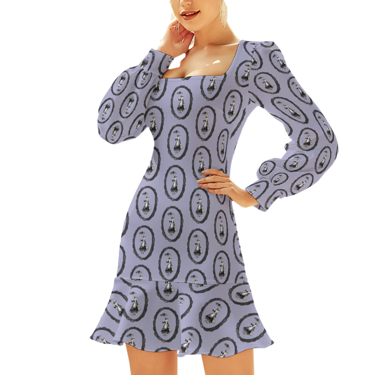 Mary Frame Women's Ruffle Hem Skinny Dress