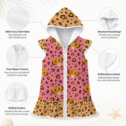 Roar Girls' Hooded Beach Cover-Up
