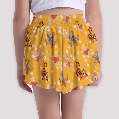 Floral Winnie & Friends Girls' Sports Culottes