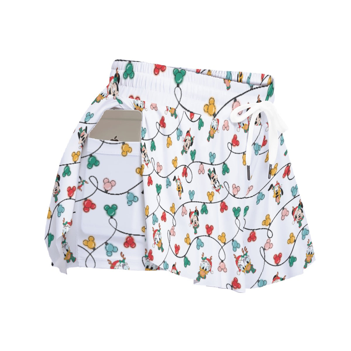 MM Christmas Lights & Friends Women's Sport Skorts With Pocket