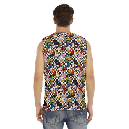 Checkered Friends Men's O-neck Tank Top|210GSM