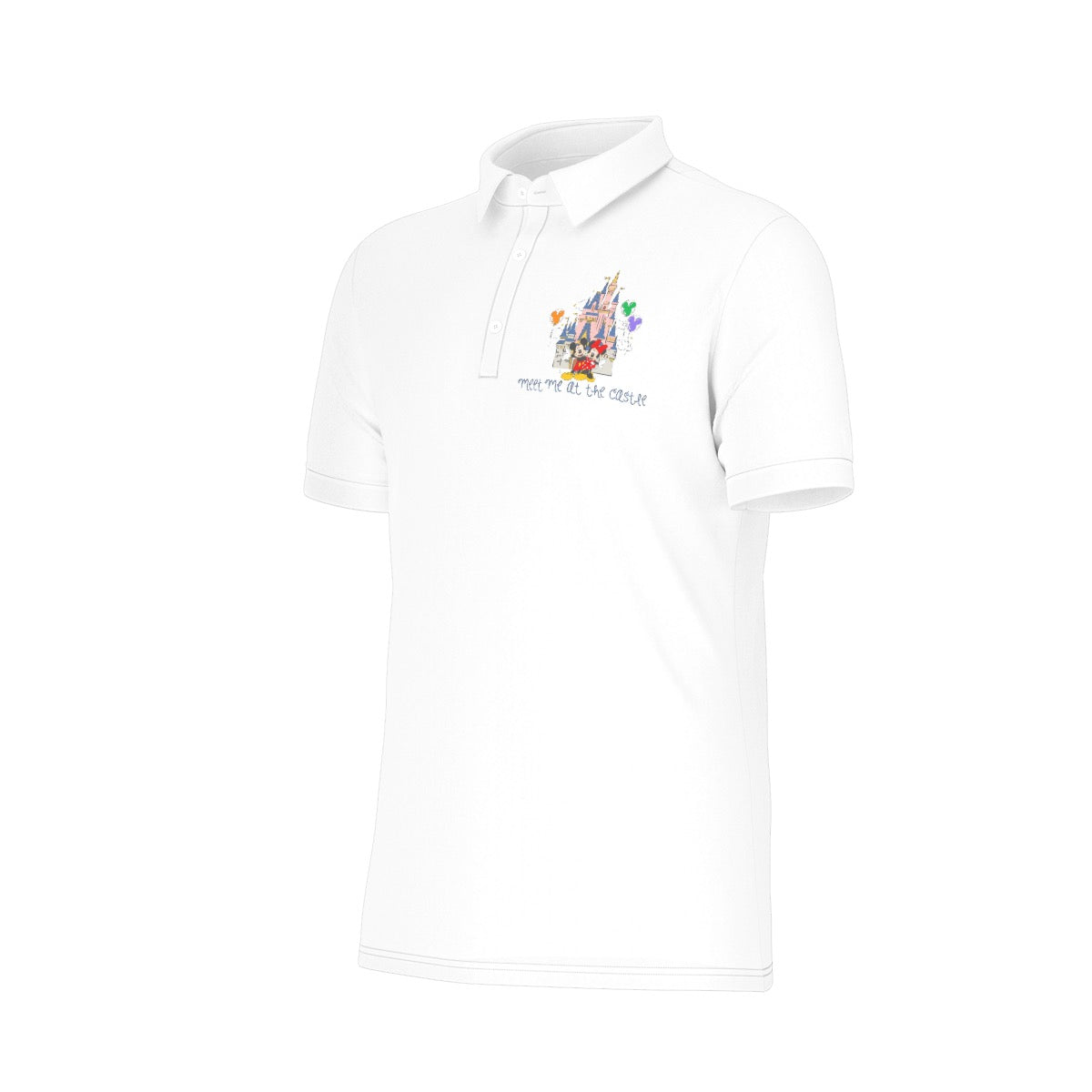 Meet Me at the Castle Men's Stretch Collar Polo Shirt