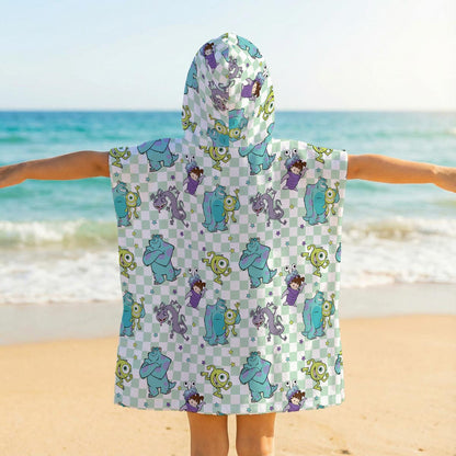 Monsters Kid's Hooded Towel Poncho