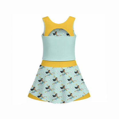 A Whole New World Women's Sports Tank & Skort Set