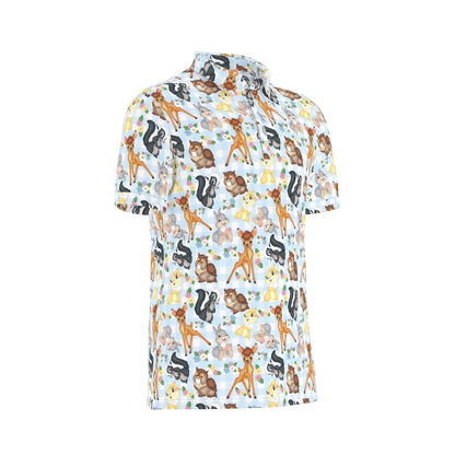 Forest Friends Men's Stretch Collar Polo Shirt